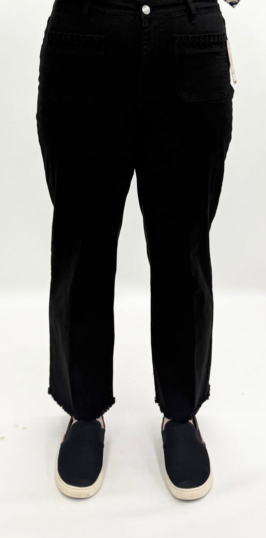 Tru-Luxe #T15103PM Black Wide Leg  Pant