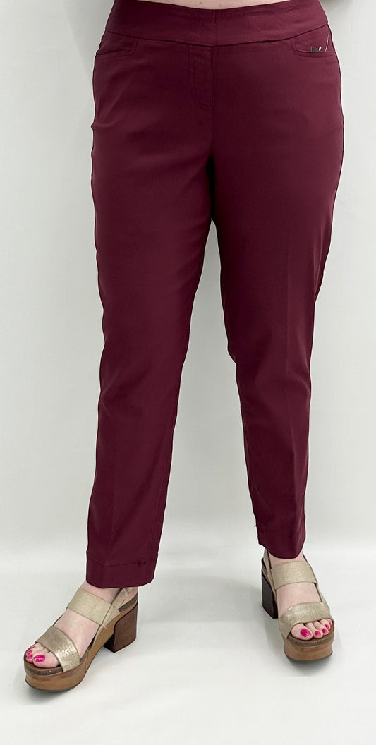 Slim Sation by Multiples #M30719PM Port Ankle Pant