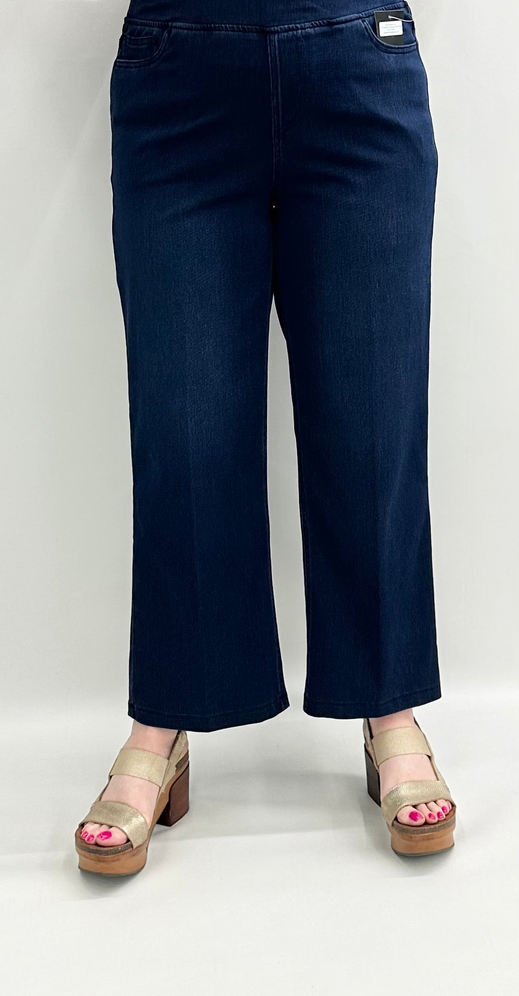 Slim Sation by Multiples #M35706PM Pull On Knit Wide Leg Jean