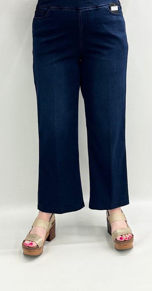 Slim Sation by Multiples #M35706PM Pull On Knit Wide Leg Jean
