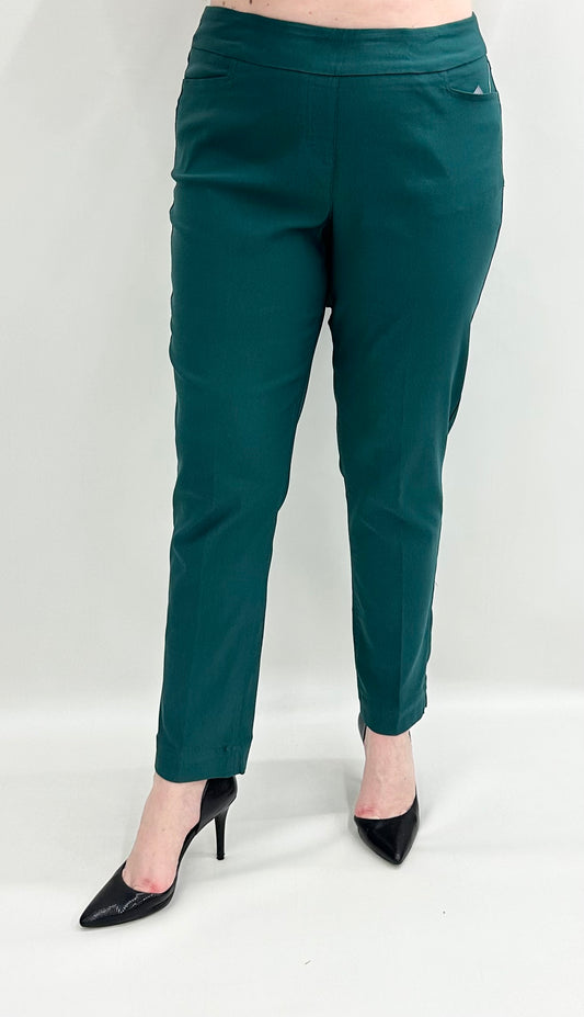 Slim Sation by Multiples #M30719PM Deep Green Pant