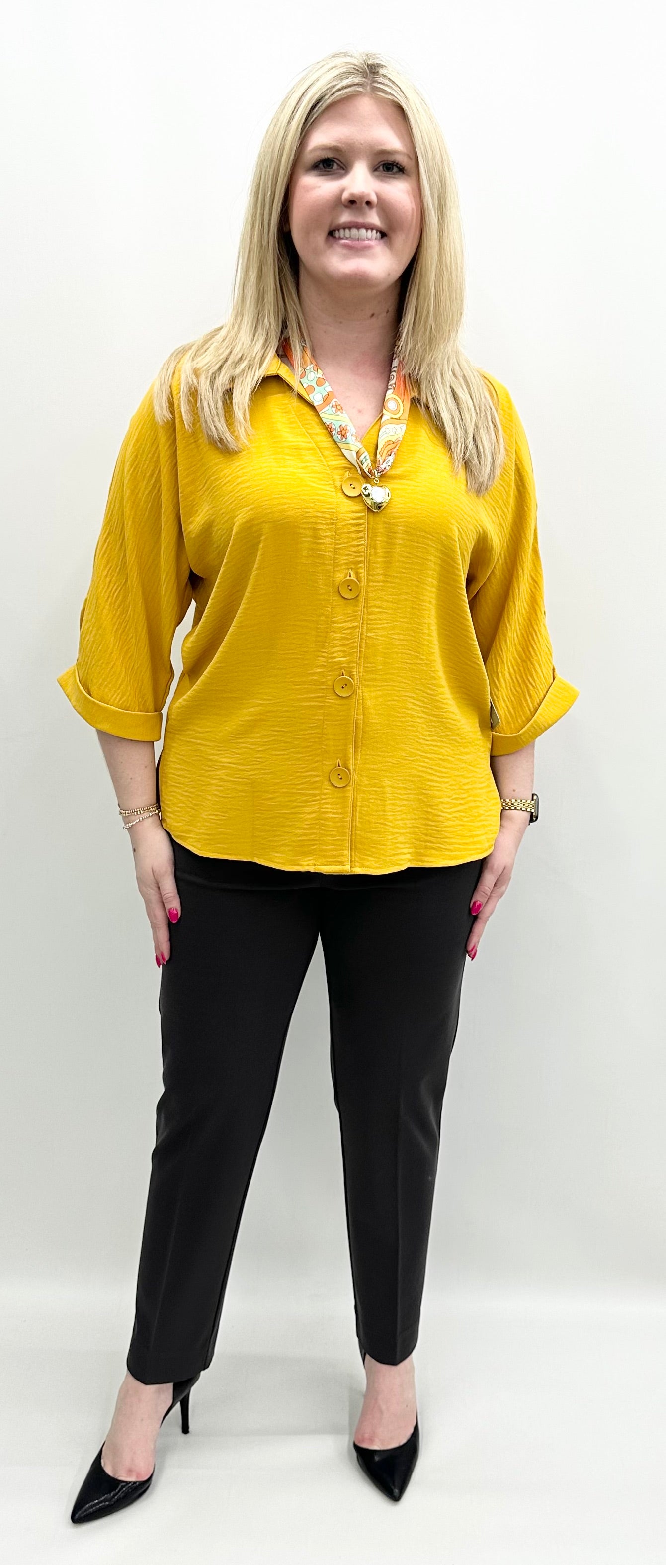 Multiples #M35110BM Safron Shirt