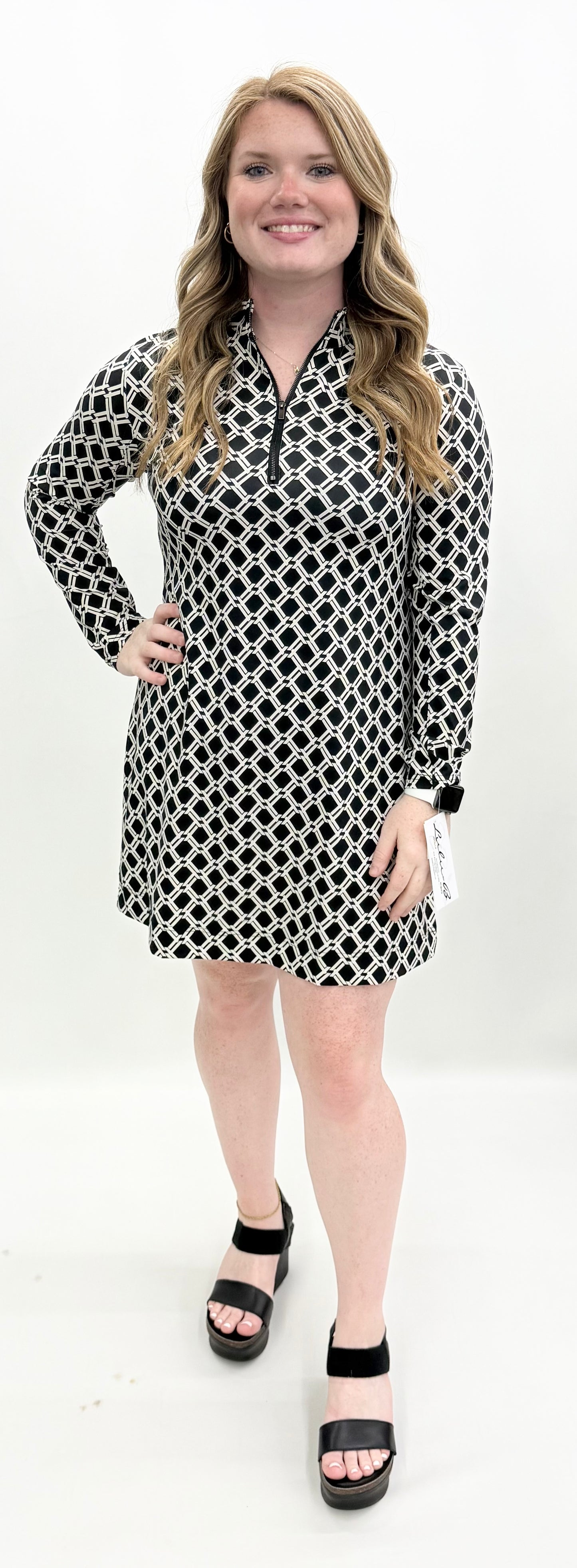 Lulu B. #SPX4455-GLBS Quarter Zip Dress