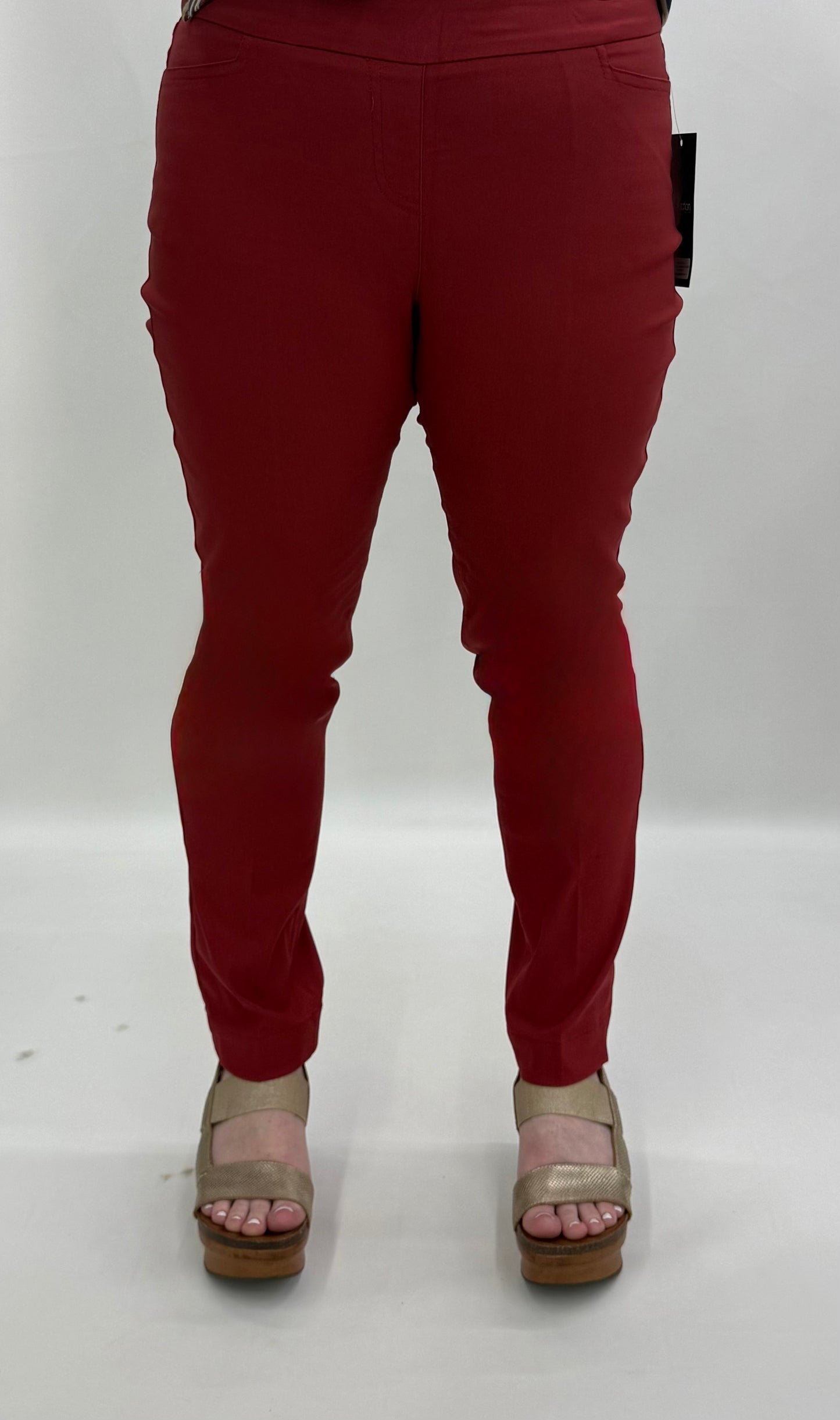 Slim Sation by Multiples #M30719PM Brick Ankle Pant