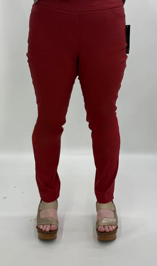 Slim Sation by Multiples #M30719PM Brick Ankle Pant
