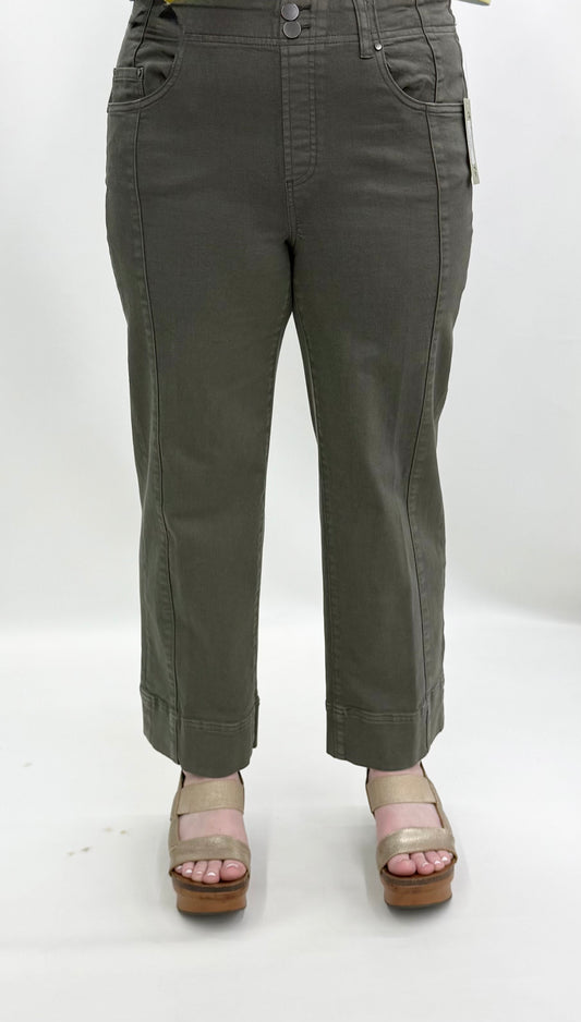 A'la Carte #L16403PM Vintage Sage Wide Leg Pull On Pant