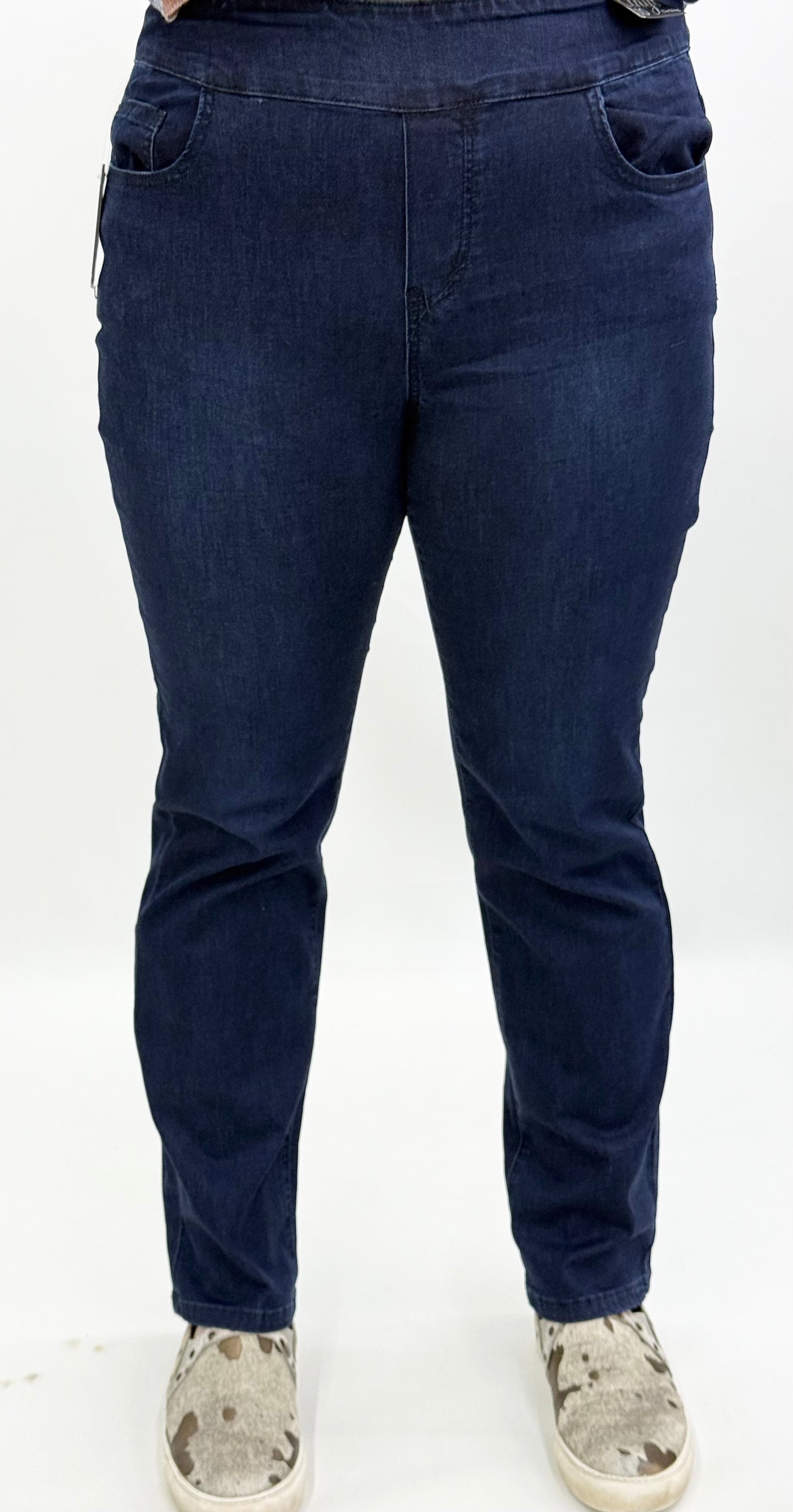 Ethyl #P141MW Denim Relaxed Pull On Pant