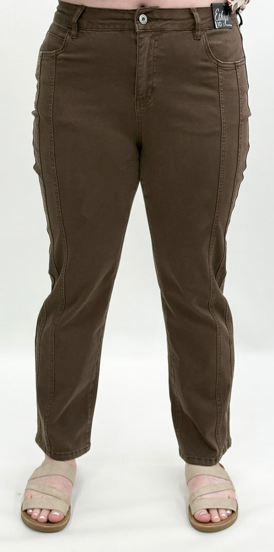 Ethyl #Z76CHO 27" Chocolate Easy Does It Pant
