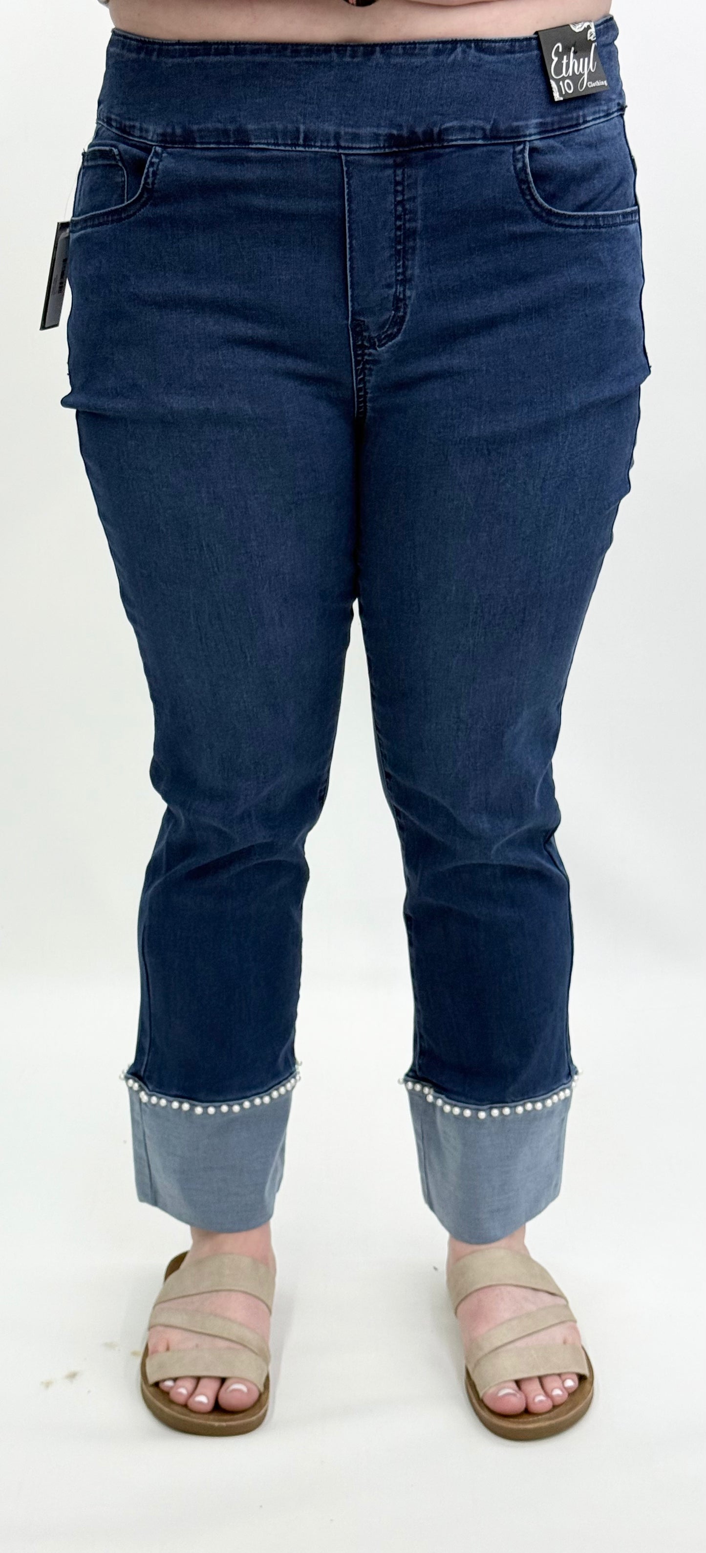 Ethyl #P531MEDP Pearly Girl Cuff Jean