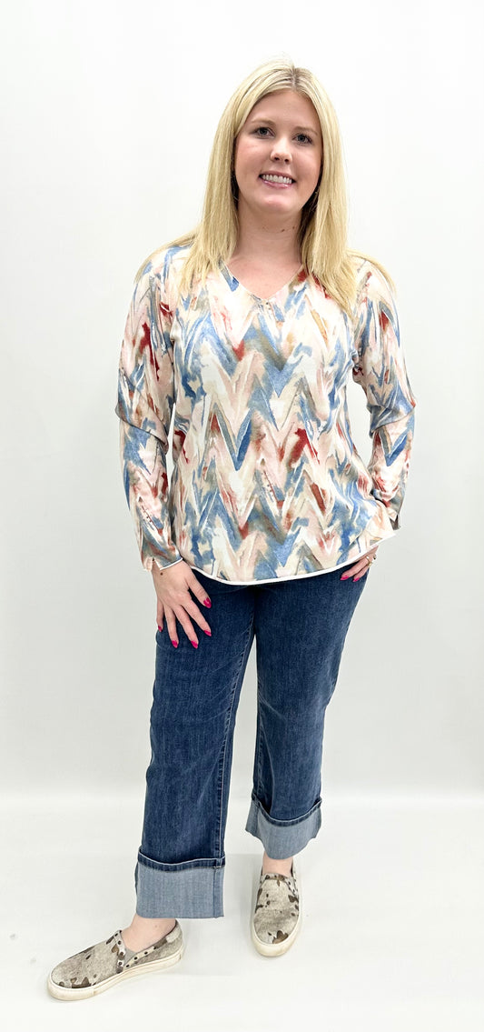 Charlie B. #C2279TP/464A Chevron Sweater