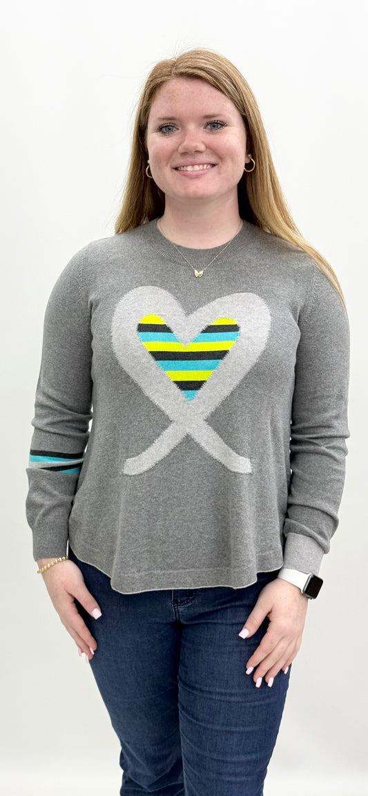 Zaket & Plover #8535 Heart & Stripe Sweater