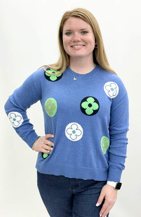Zaket & Plover #8551 Flower Sweater