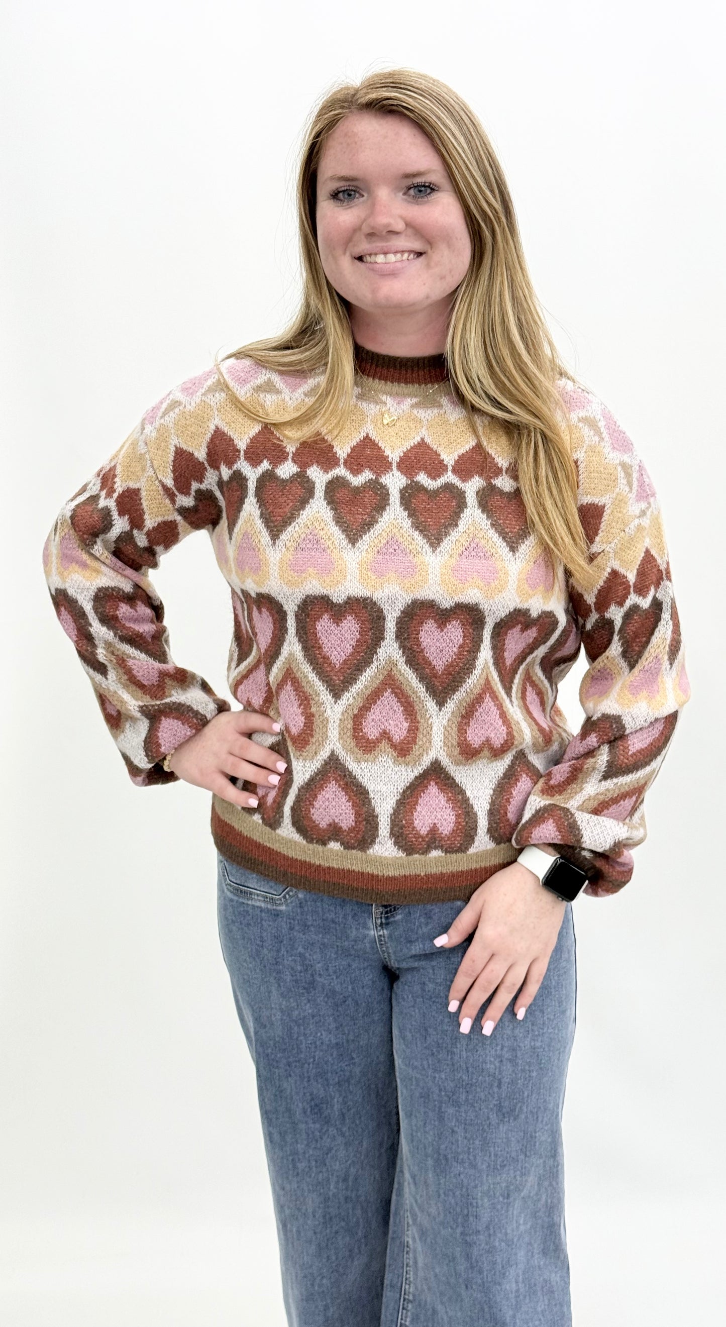 Charlie B. #C2175-820C Harvest Heart Sweater