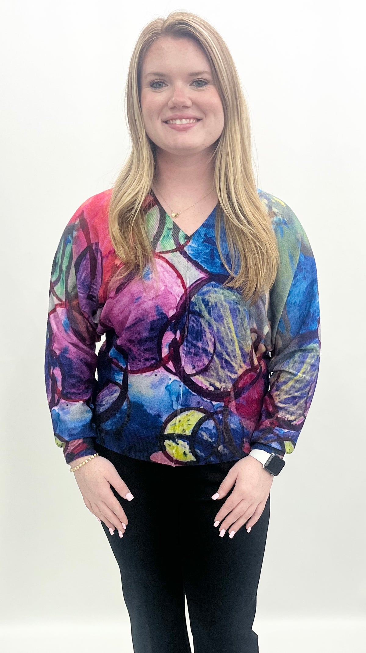 APNY #SW132F Prism Multi Sweater