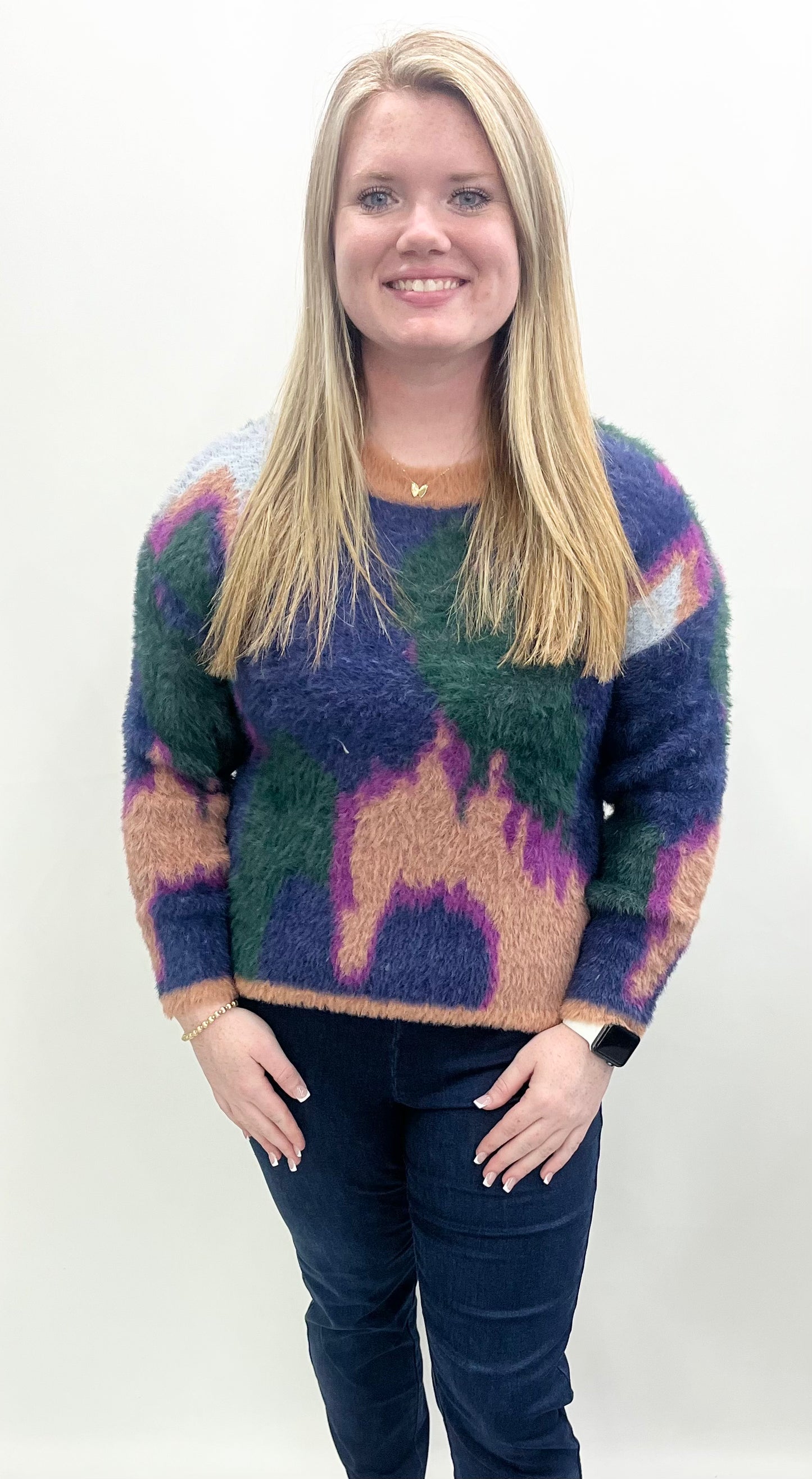 Ethyl #FF257070 Fuzzy Sweater