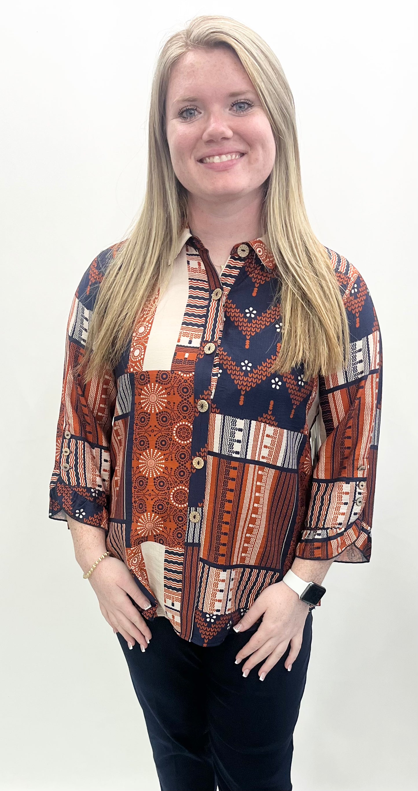 Multiples #M36210BM Multi Blouse