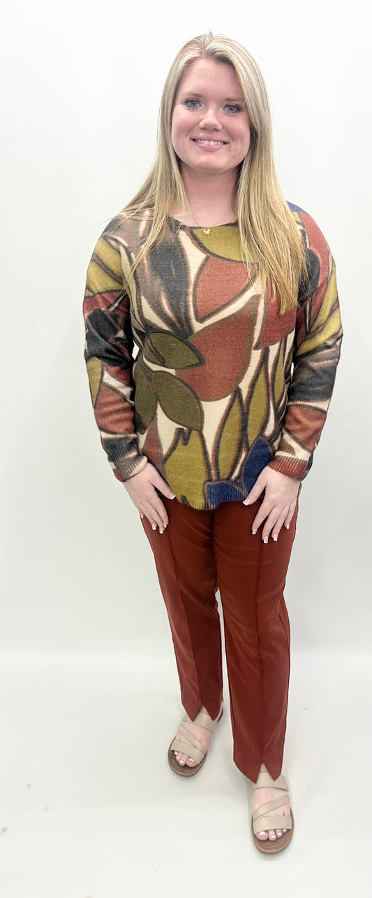 A'la Carte #L36333KM Multi Color Pullover Sweater