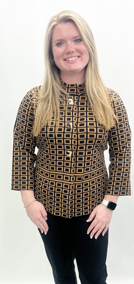 Alison Sheri #A48150 Black/Camel Jacket