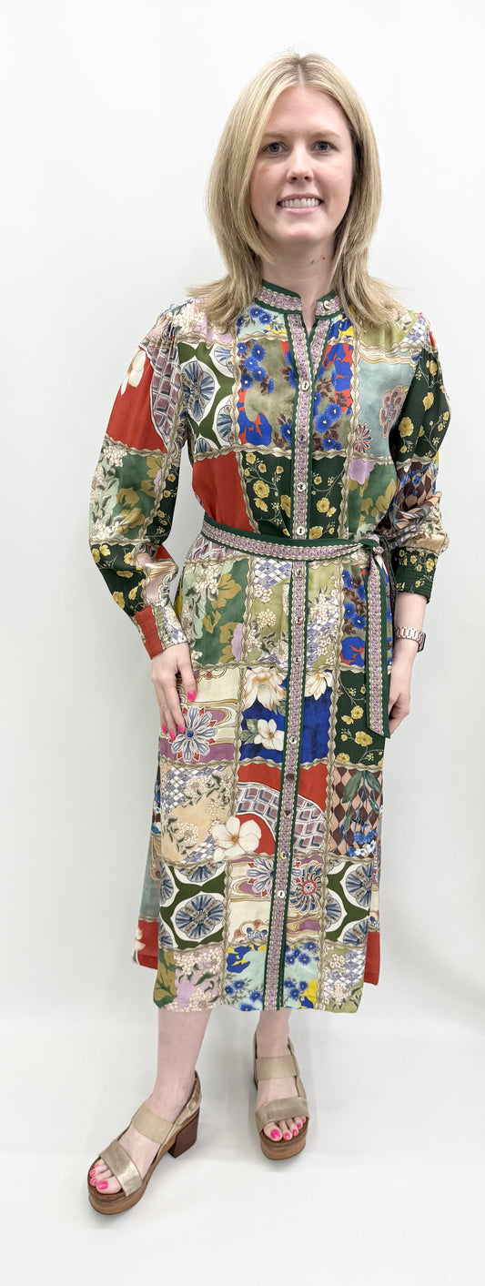 John Mark #J36470DM Multi Midi Dress