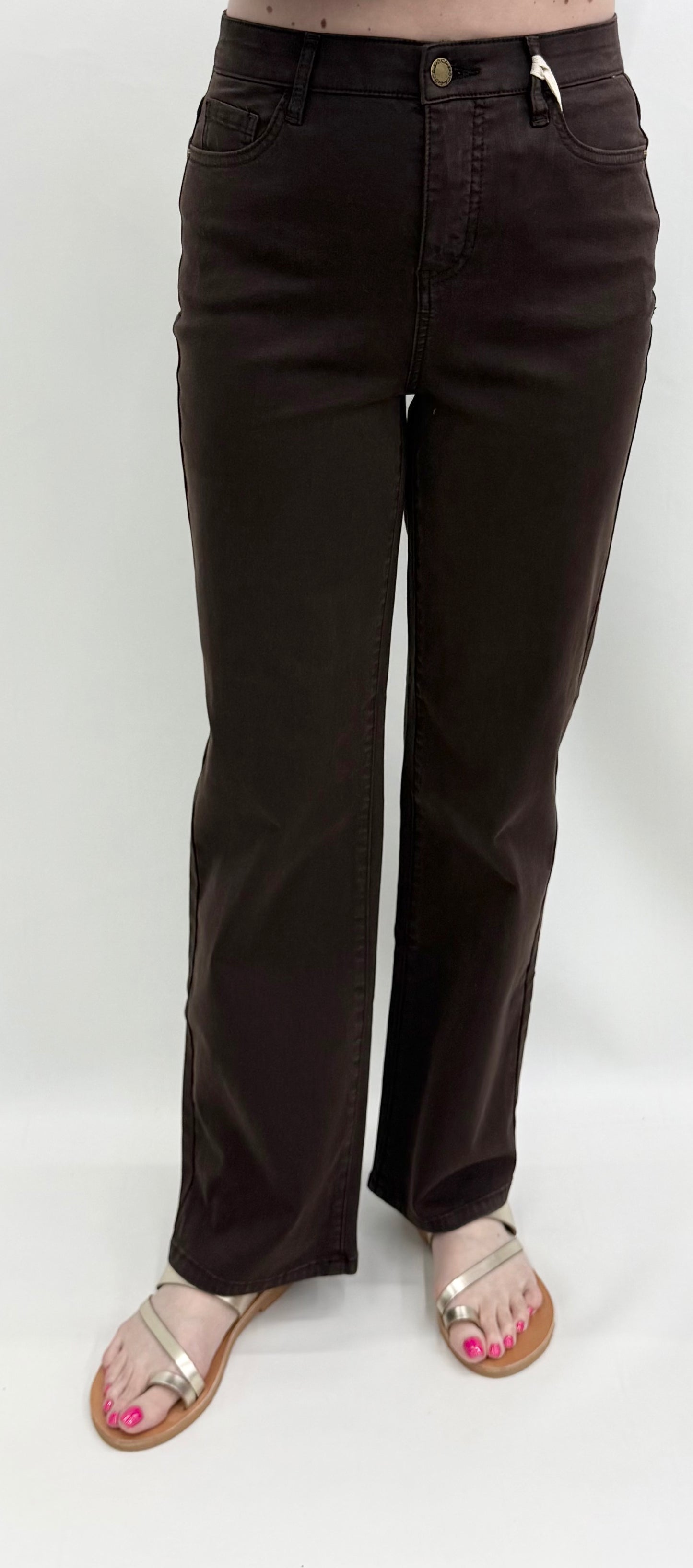 Charlie B. #C5584RR-618A Coffee 30" Straight Let Jean