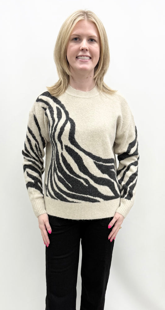 Charlie B. #C2906QR-717C Zebra Sweater