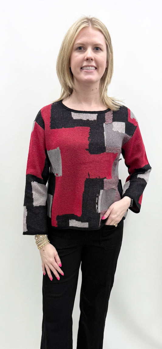Olivia by Habitat #430770 Black/Red Sweater