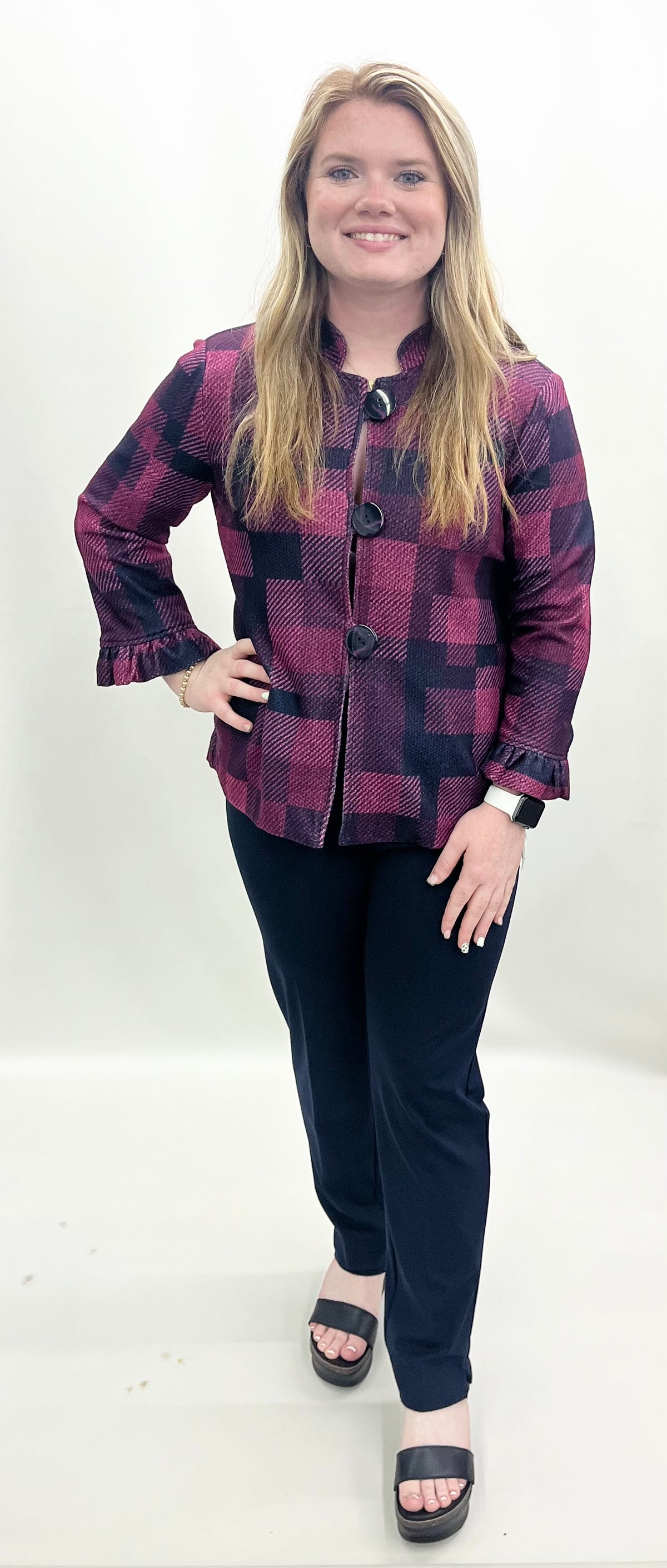 Multiples "Plum Perfect" #M46506JM Lined Jacket