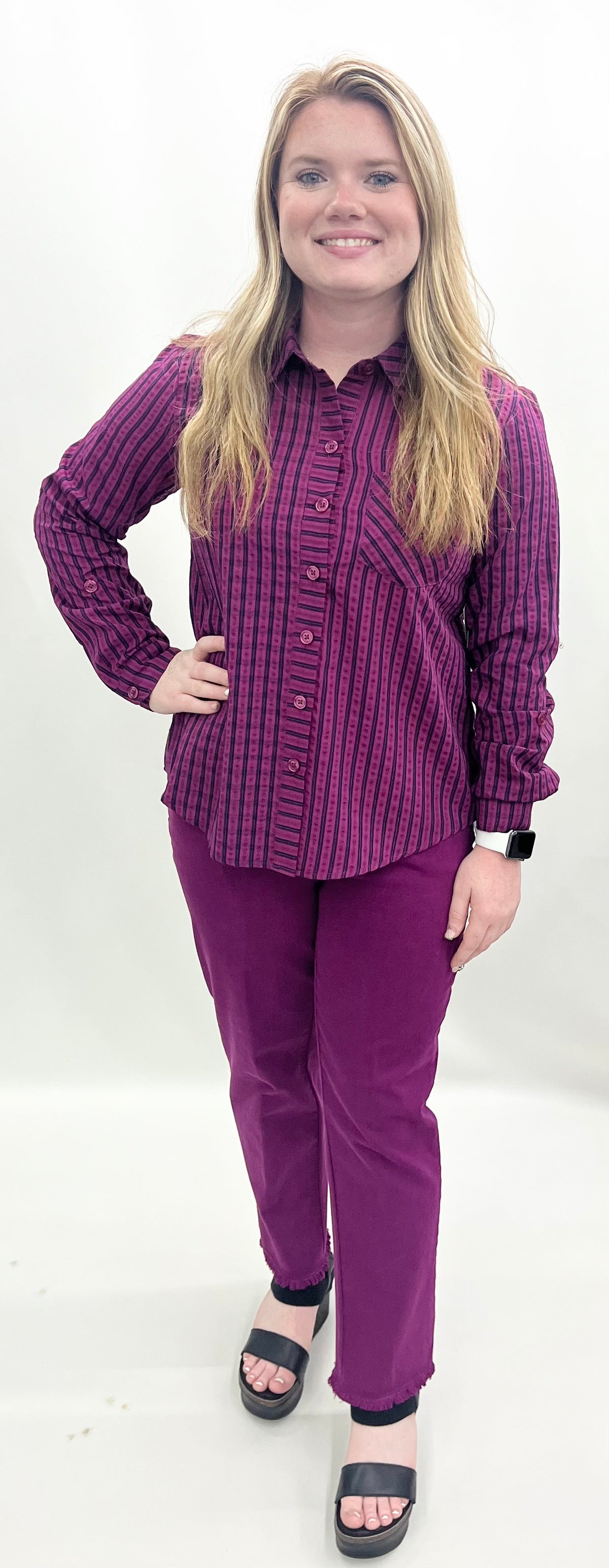 Multiples "Plum Perfect" #M46507BM Shirt
