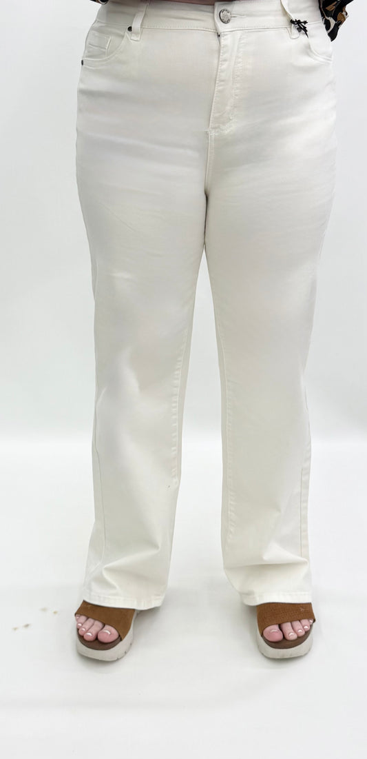 APNY #173 Tofu Cream Straight Wide Leg Pant