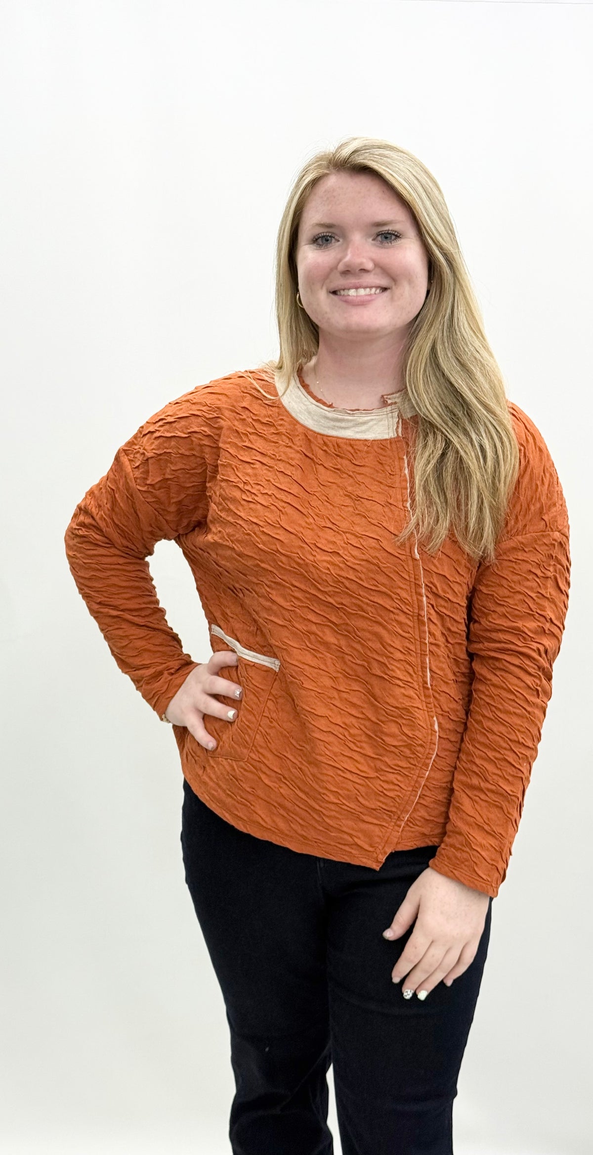 Habitat #48111 Paprika Pullover Top