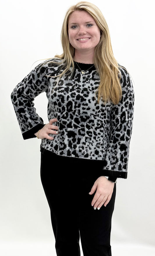 Habitat #88501 Black/White Pullover Sweater