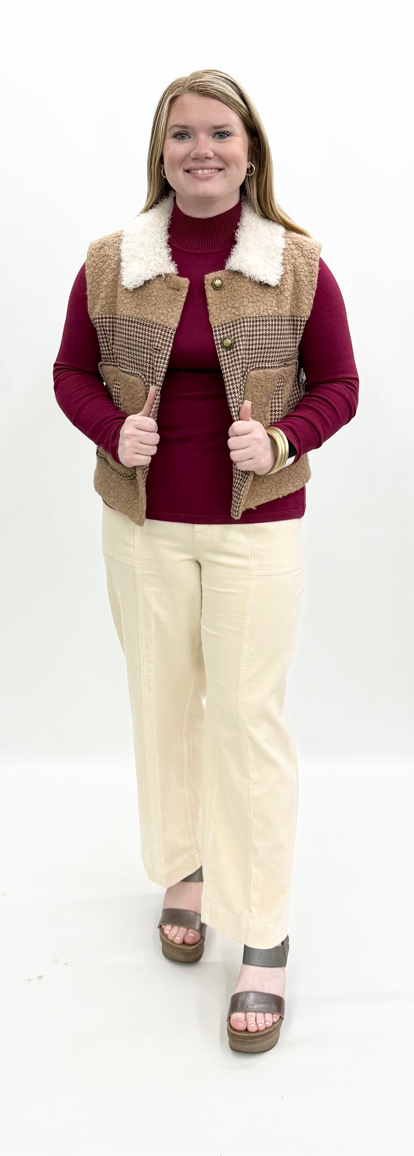 Tru-Luxe #T46232VM Button Front Vest