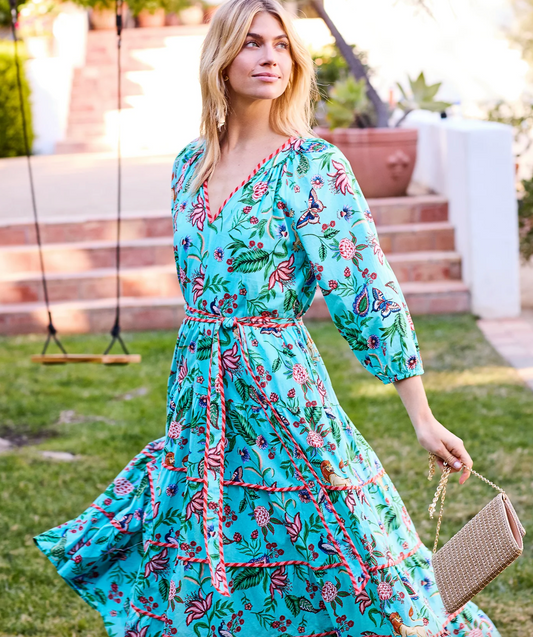 Garden District - Main Street Dress - Caribbean Blue