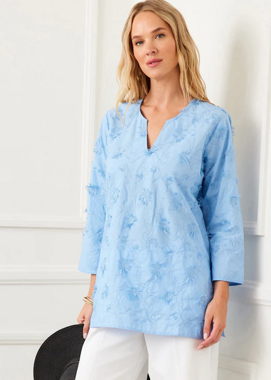 Karen Kane #2L70255 Lake Embroidered Shirt