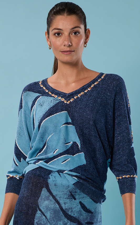 Nic & Zoe #M251148 V-Neck Sweater