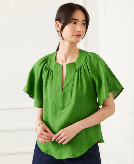 Karen Kane #2L22605 Green Flutter Sleeve