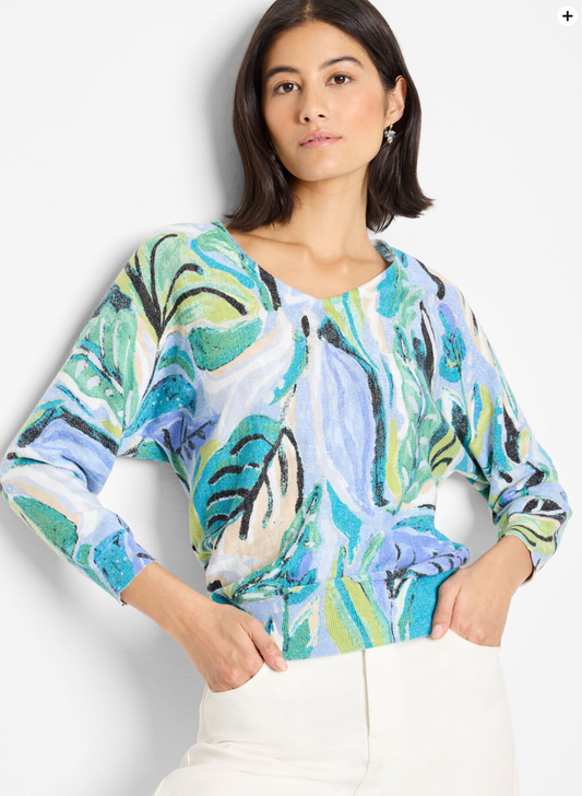 Nic & Zoe #M251152 Blue Sweater