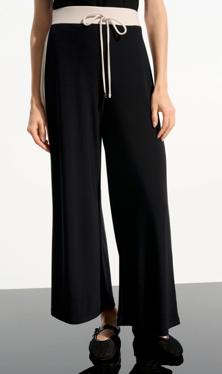 Joseph Ribkoff Silky Knit Color Block Wide Leg Pull-On Pants #261612 Pant