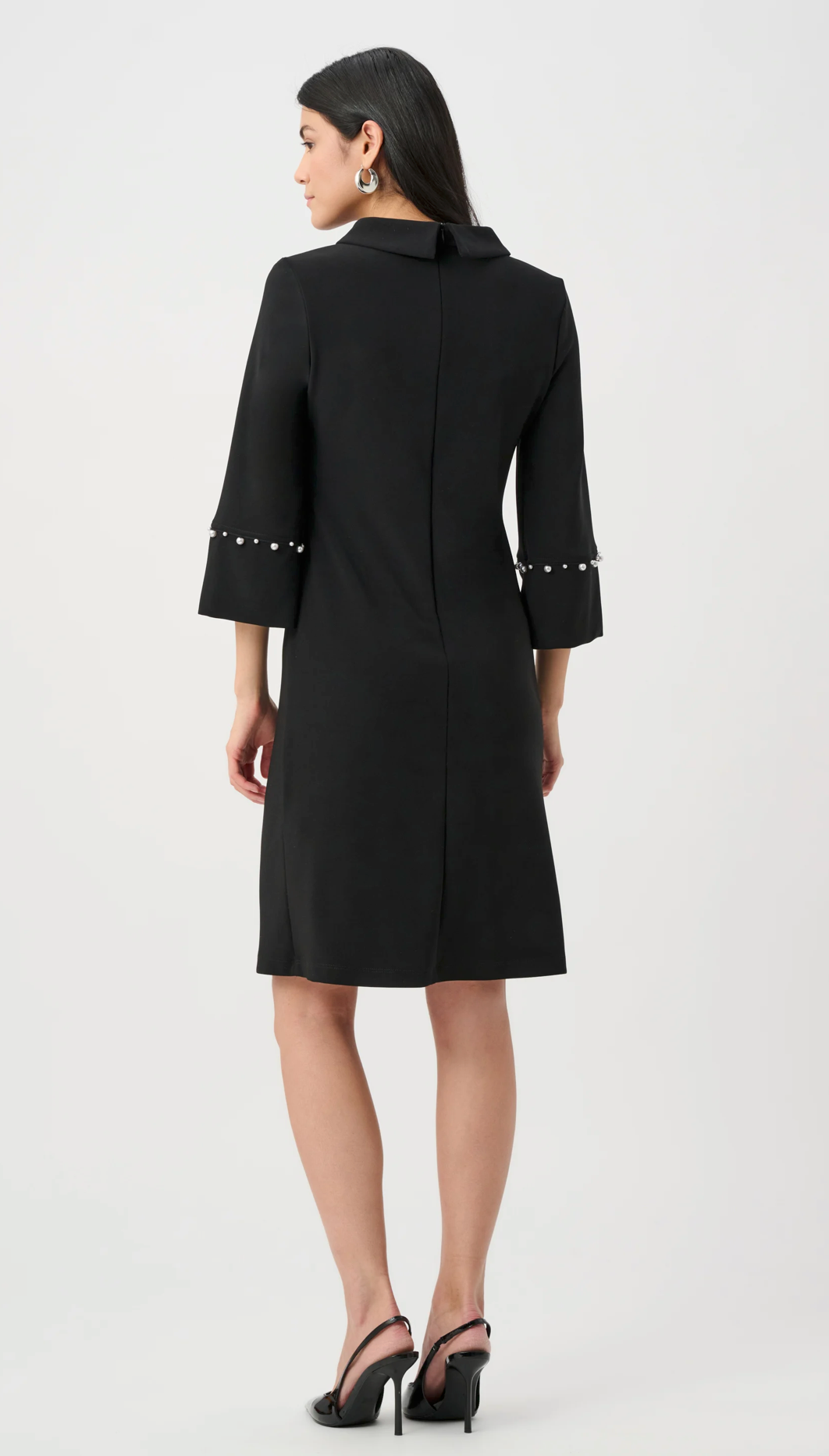 Joseph Ribkoff #263115-11 Silky Knit A-Line Dress With Pearl Detail