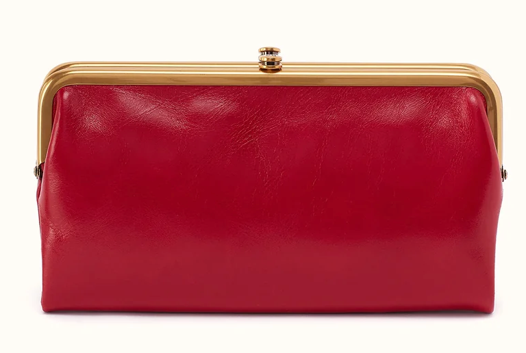 Lauren Clutch-Wallet In Polished Leather
