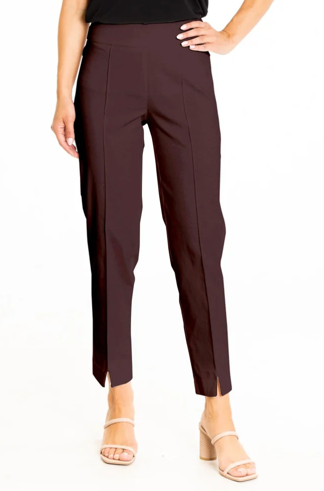 Thin Her #9827P Chocolate Ankle Pant