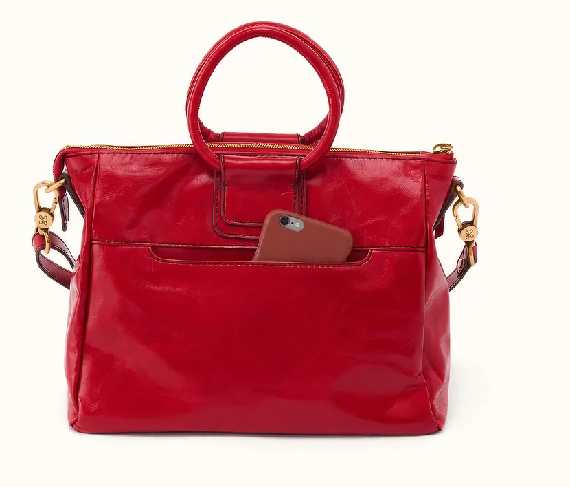 Sheila Medium Satchel In Polished Leather