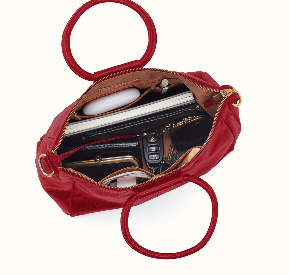 Sheila Medium Satchel In Polished Leather