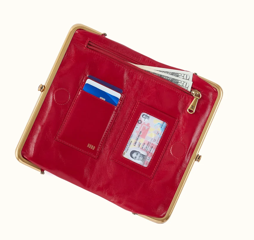 Lauren Clutch-Wallet In Polished Leather