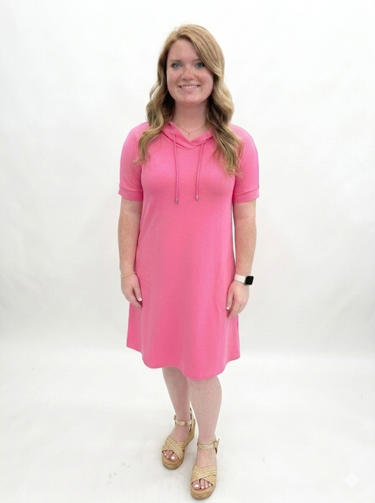 Pure Essence #112-7017 Peony Hoodie Dress